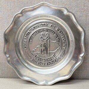 Vtg Commonwealth Of Kentucky 200 Years Bicentennial Pewratex Plate Old Money